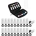 Flash Drive Case USB Storage Case with 2GB USB Flash Drives 20 Pack, Portable Travel Electronics Bag USB Memory Stick Holder Computer Accessories Small Carrying Case with 12 Flash Drive Labels