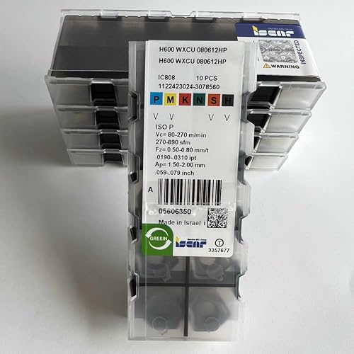 Lames en carbure de tungstène IC808 H600WXCU080612HP pour fraiseuse
