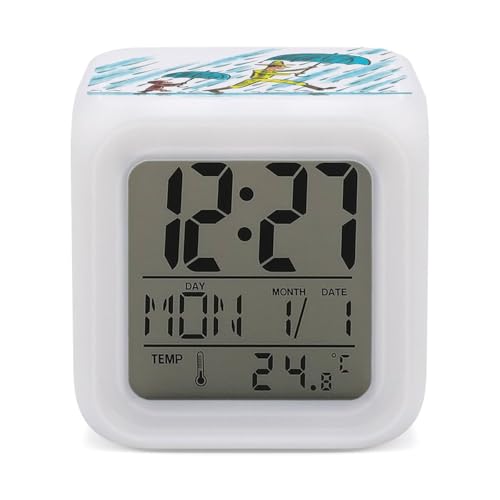 目覚まし時計 おさるのジョージ めざまし時計 デジタル時計 置き時計 目覚ましライト デジタル/温度/カレンダー表示 電池式 人気