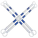 LXWKAI Verstellbare Verkehrskegelbarriere, 4 Stück einziehbare Sicherheitsabsperrung mit reflektierender Folie, 47-78 Zoll, temporärer Warnkegel für mehr Sicherheit (Blau & Weiß)