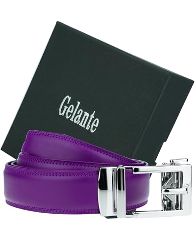 Gelante Ratchet Belt for Men, Mens Belts Leather 1.3'' Adjustable Trim to Fit Dress Belt4