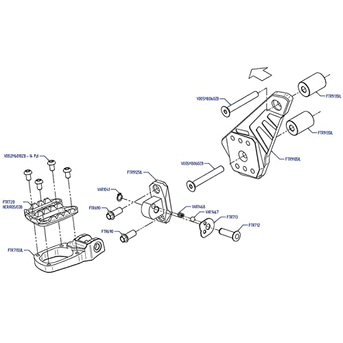 Accessoires de moto X ADV 750 cale-pieds arrière rabattables version 2021 - 7