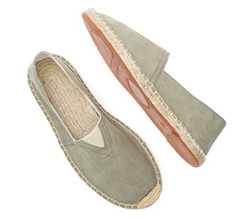 Image of Altxic Men's Closed Toe Comfortable Canvas Slip on Flat Espadrilles