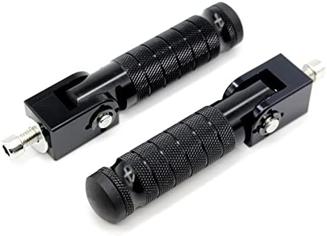 Universal Motorcycle Bicycle Folding Foot Pegs 90 Degree Foldable Electric Motorbike Ebike For Super73 S2/ZX/RX/R/S Passenger Footrests Rearsets Rear Set Footpegs foot Rest Pedals M8 Install Bolts