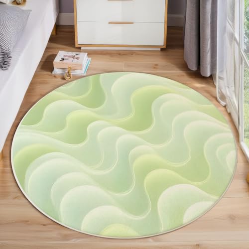 Tapis rond 60cm lavable en machine avec dossier antidérapant - 3