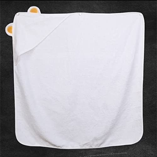 Toalla de baño con capucha de fibra premium blanca edredón de bebé ZHCHAO 2