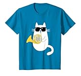 cor d'harmonie yamaha Portez ce chat jouant du cor d'harmonie lors de la répétition de l'orchestre ou du groupe, du cours de musique, avec le quatuor de cor ou dans le club de musique. Montrez à vos amis votre instrument avec cette conception amusante!
