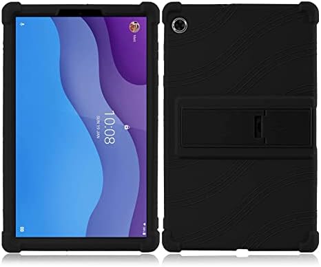 Case for Lenovo Tab M10 HD Case (2nd Gen) 10.1 Inch, XLTTONG Silicone Tablet PC Stand Cover, Anti-Fall for Lenovo Tab M10 HD 2020 TB-X306F TB-X306X (Black)