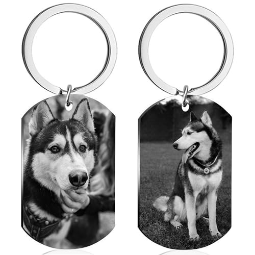 Eletizy Customize Stainless Steel Keychain Personalized Photo Text Single & Double-sided...
