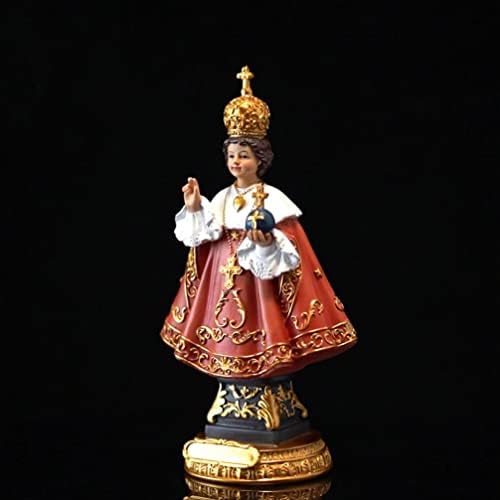 NOLITOY Infant Jesus of Prague Statue Infant of Prague Figure Holy Child Religious Figurine Catholic Gift Renaissance Collection for Table Mantle Christmas Decor