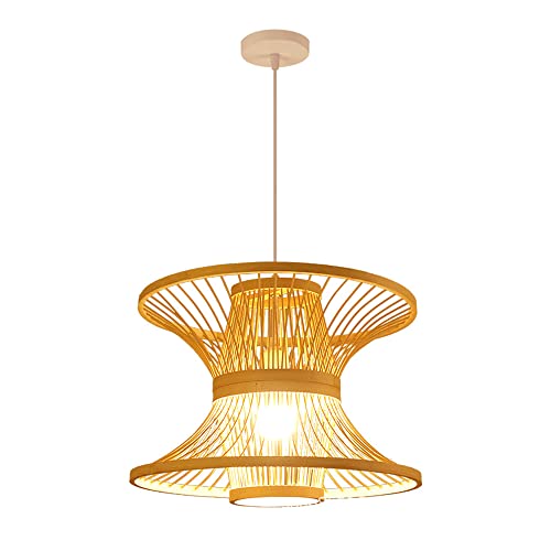 % Materiale naturale: queste luci industriali da soffitto intrecciate in bambù, intrecciate a mano con puro vimini naturale for un paralume durevole, sicuro e sano.