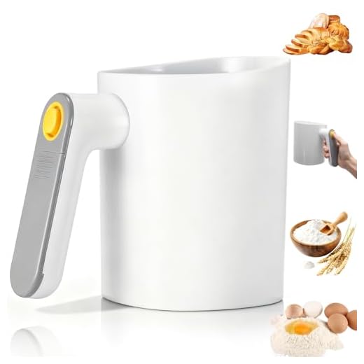 Battery Operated Electric Flour Sifter for Baking, ANNCARY Flour Sieve, Handheld Cooking Baking Tool for Cooking/Pastry Baking Kitchen Utensil Easy to Clean Ergonomical Handle