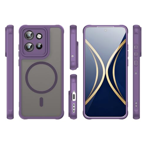 Image of Compatible with Motorola ThinkPhone 25 Case Cover,Compatible with MagSafe,Anti-Fall,Compatible with Motorola Edge 60 Neo XT2509-1 Cell Protective Phone Case Purple