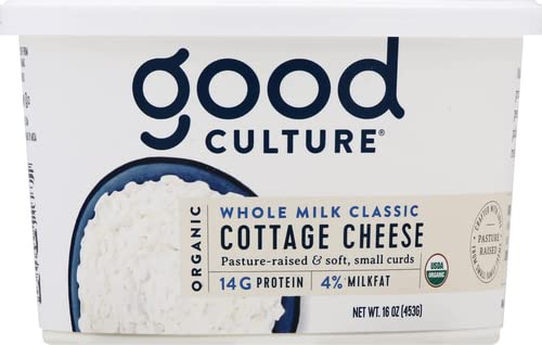 Good Culture Cottage Cheese Organic 4% Whole Milk Classic, 16 oz