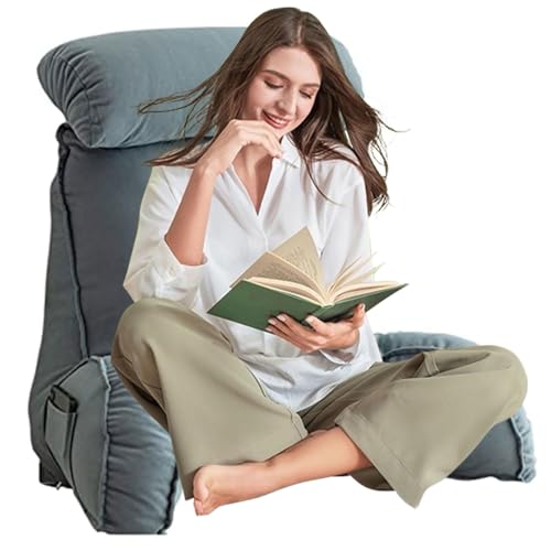 AMZZHAO Cojin Lumbar de Lectura Premium,Respaldo para Cama,Sofá,Suelo y Almohada Extra Viscoelástica,para Sentarse en la Cama Leer Juegos o Ver la Biblioteca de TV