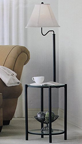 mainstays transitional glass end table lamp