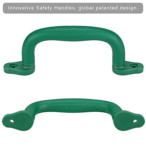 Dolibest Set Of 4 Safety Playground Handles,Swing Set Kids Safety Hand Grips For Playset, Climbing Frame, Play House,Climbing Frame, Play House Handles(Green) #TOP2