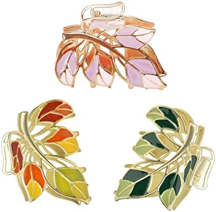 Yonchic 3-Piece Floral Metal Hair Clips, Tulip Orchids Sunflower Hair Claw for Thin/Medium Thick Hair Claws, Elegant Barrettes Strong Hold Hair Clamps Non Slip Cute Hair Catch Clip Accessories