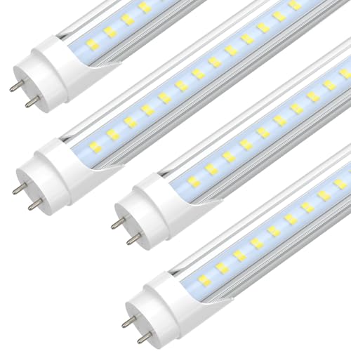 JESLED 4FT LED T8 Type A+B Tube Lights, 28W(80W Equivalent), 4060LM, 6500K, Single or Double End...
