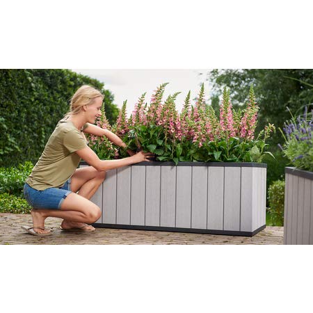 Preisvergleich Produktbild Koll Living Garden Hochbeet Large, grau - 116 Liter - mit praktischen Bewässerungssystem - Duotech Technologie - UV-beständig
