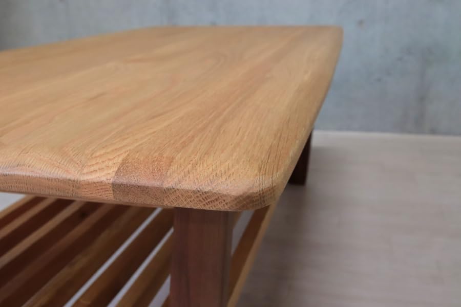 リビングテーブル ウォールナット 無垢材 幅110cm 引き出し付き 天然木