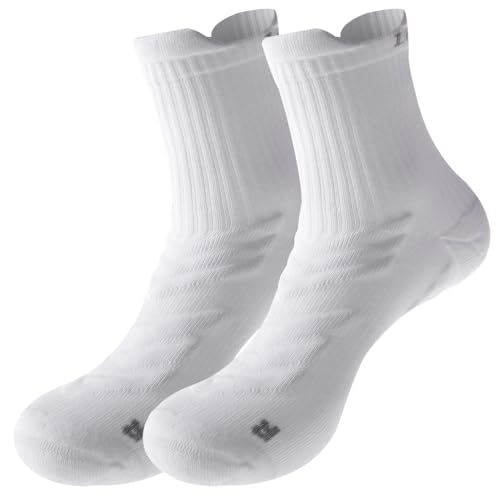 Image of LeaderKing 2 Or 4 Pairs Of Men's Breathable Buffer Running Socks 3d Non-Slip Sports Socks Moisture-Wicking Hiking Socks