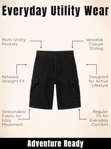 Image of GRECIILOOKS Men'S Cotton Cargo Shorts, Lightweight Half Pant Elastic Waist Casual Summer Shorts with Pockets