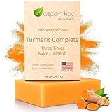 Organic Turmeric Soap - 100% Natural and Organic - Loaded with Organic Turmeric. Gentle Soap. 4.5oz Bar.