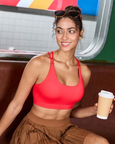 Image of RUNNING GIRL Sports Bras for Women,Padded Sports Bra Tank Top Sexy Crisscross Back High Impact Longline Workout Yoga Bra