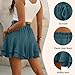 Lepunuo Shorts for Women Casual Boho Skorts Ruffle Mini Skirts Running Tennis Butterfly Shorts High Waist Flowy Tennis Skorts