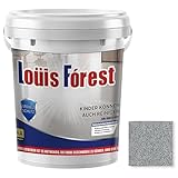Louis Forest Epoxy Floor Paint, Epoxy Colored Sand Floor Paint, High Gloss Marble Effect Coating, Waterproof Non-Slip Concrete Paints, Suitable for Indoor/Outdoor Use (Light Gray,160 oz/5 kg)