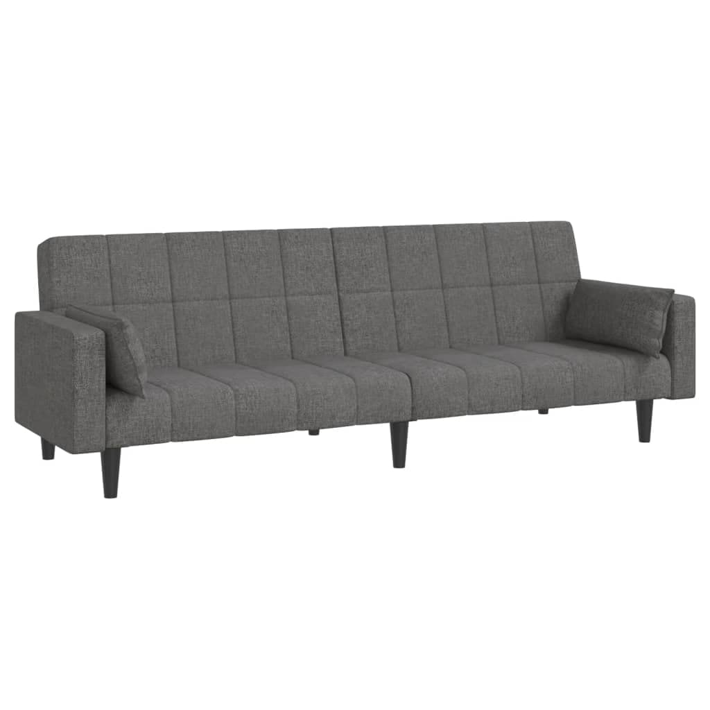 Sofa Cama, Sofá 2 Plazas, Sofá de Salón, Moderno Sofá de Apartamento u Dormitorio, Convertible, Sofá Cama de 2 Plazas con Dos Almohadas Tela Gris Claro
