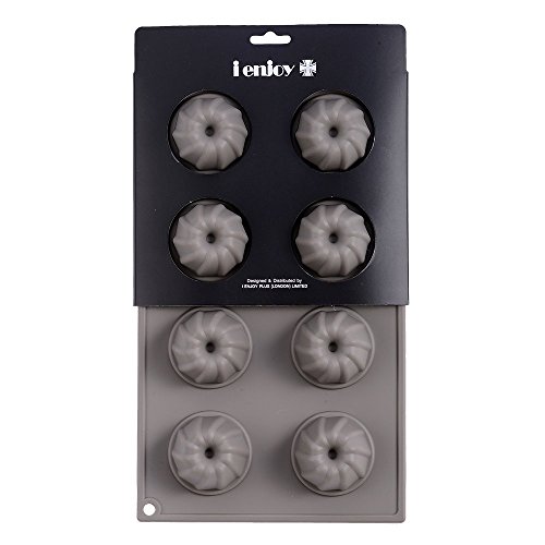 i enjoy + Silicone Mould Fluted Tube Cake Pan,2 Pack Non-Stick Baking Trays,LFGB & BPA Free Cake Tin for Cupcakes Brownies - Image 2
