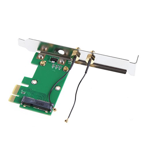 Adaptador de tarjeta PCI-E WiFi inalámbrico para desktop con 2 antenas miniatura 7