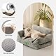 MEWOOFUN Katzen Sofa Katzenbett für Wohnungskatzen, Niedlich Kätzchen Bett Haustiersofa mit abnehmbarem, waschbarem Bezug und Rutschfester Unterseite für kleine Hunde (Grau, S)