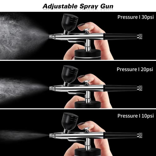 Titoe Airbrush Kit With Compressor Portable Cordless Air Brush Gun Set For Model, Nail, Tattoo, Cake Decorating（Power Display) #TOP3