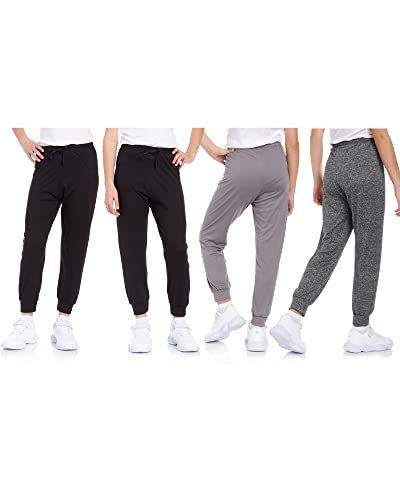 Sweet Hearts Girls Sweatpants - 4 Pack Super Soft Girls Activewear Performance Jogger Pants: Made in USA (Sizes: 5-18)3