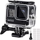 Wodoodporna obudowa do GoPro Hero 8, obudowa ochronna do nurkowania 60M do czarnej kamery akcji Gopro Hero 8, podwodna wodoodporna obudowa ochronna z mocowaniem do szybkiego zwalniania i śrubą skrzydełkową