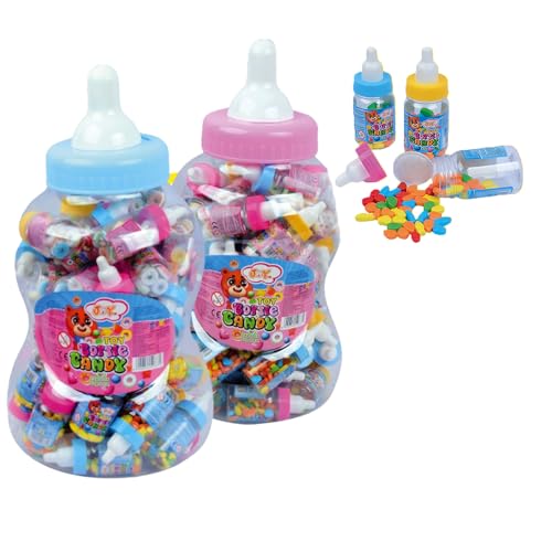Joygum Bottle Candy Barattolo Gigante Da 50 Mini Biberon Con Caramelle Gusto Frutta Gr.50X50