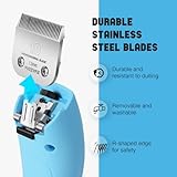 FuzzyFix Dog Clippers Professional for Thick Hair, Low Noise Clippers Cordless Ergonomic Design with 2-Speed,Dog Grooming Kit for Cockapoos Labradoodles Poodles & Cavapoos with Metal Comb Guides - Image 6