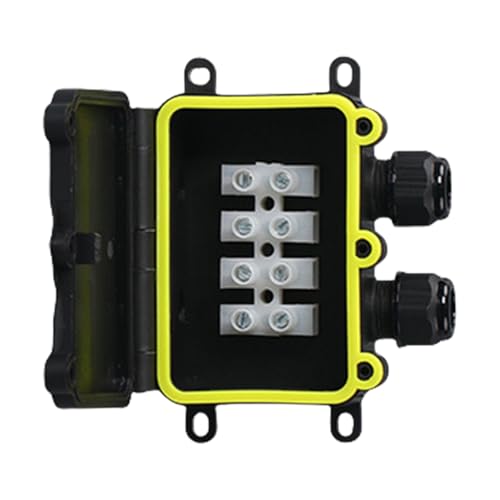 Xanorrg Caja De Conexiones Impermeable Protecciones Eléctricas Aire Libre con Terminales Cable Eléctrico Conector Cable Caja Conexiones Impermeable Aire Libre Duradera