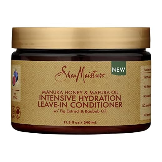 SheaMoisture Intensive Hydration Leave-in Conditioner for Curly Hair Manuka Honey and Mafura Oil Hair Conditioner to Strengthen and Restore Hair 11.5 oz
