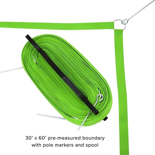 Baden Pro Outdoor Volleyball Set Professional-Grade Net, Adjustable Poles, and Official Size Ball, Green/Blue for Outdoor Play