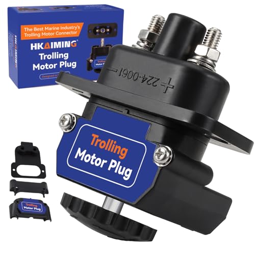 Trolling Motor Plug DC to DC Power Connector,027-0004-Kit Onboard Marine 12V to 48V Quick Power Connection, Weather Resistant with 80 AMP Capacity