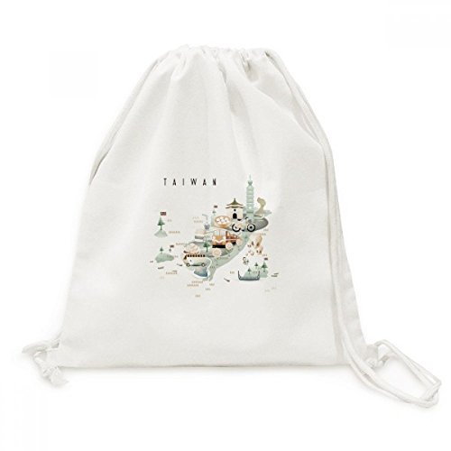Sac de voyage Toile Drawstring Backpack Belle Islead Taiwan pour sorties