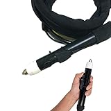 Con un diseño ergonómico de mango permite un largo tiempo de sujeción de la pistola de corte, pero no fatiga.