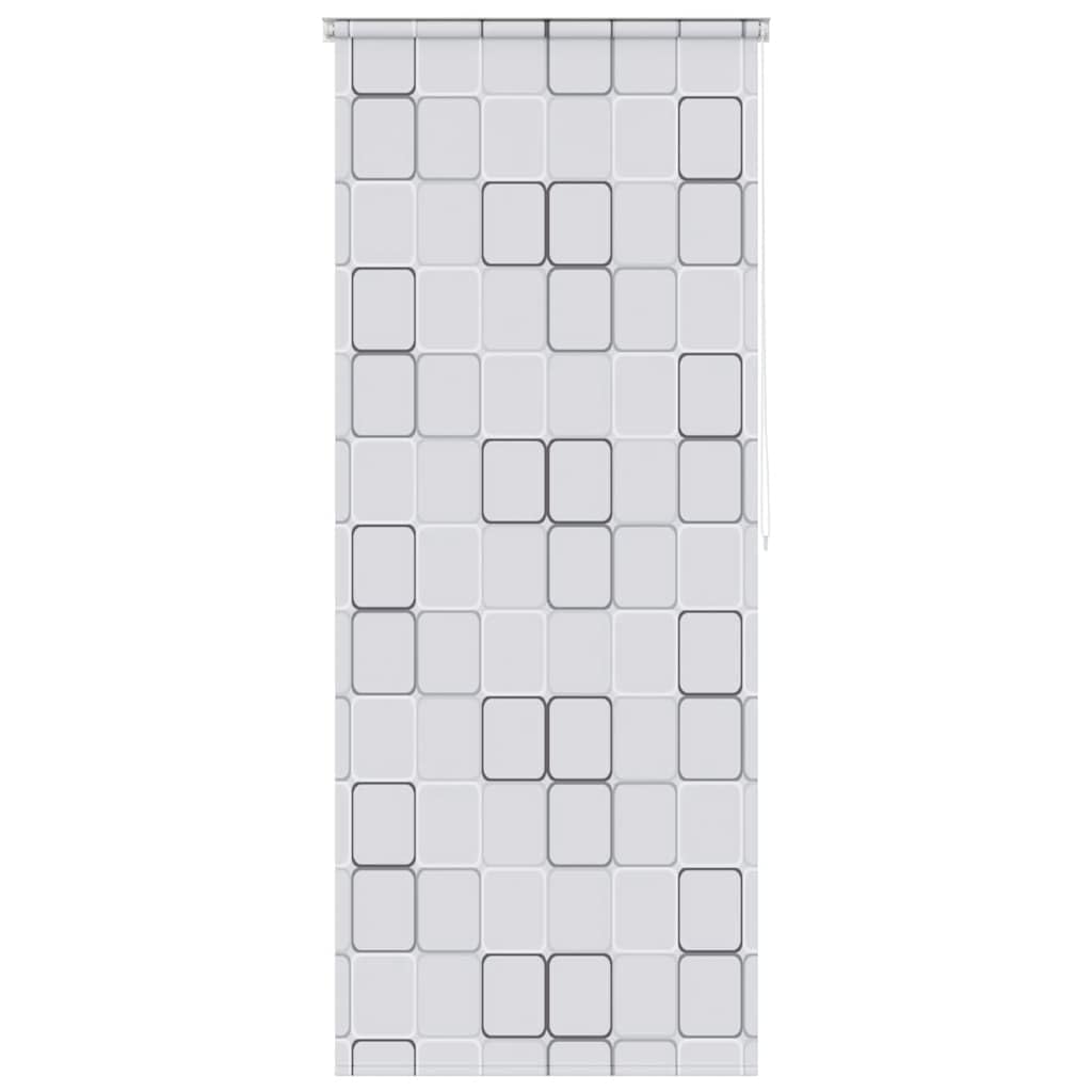 vidaXL Duschrollo 80 x 240 cm mit Quadrat-Muster