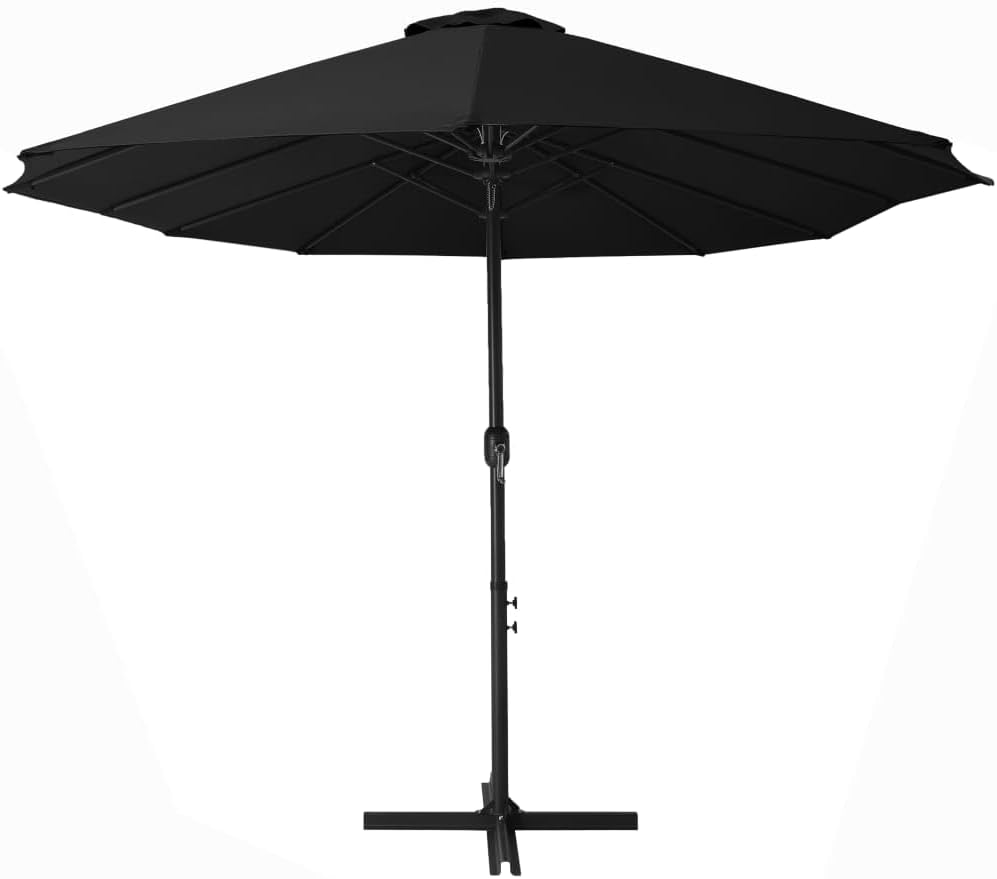 vidaXL Garden Parasol with Double Top and Cross Base Patio Sunshade Outdoor