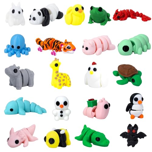 Darovly 21Pcs 3D Printed Animal Fidget Toys & Figurines