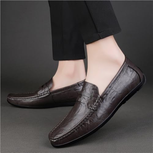 Slip-On Boat Shoes Leather Lined Casual Walking Shoes Party Wedding Loafers for Mens3